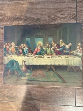 Vintage Print of Leonardo da Vinci's Masterpiece, "The Last Supper"  Unframed